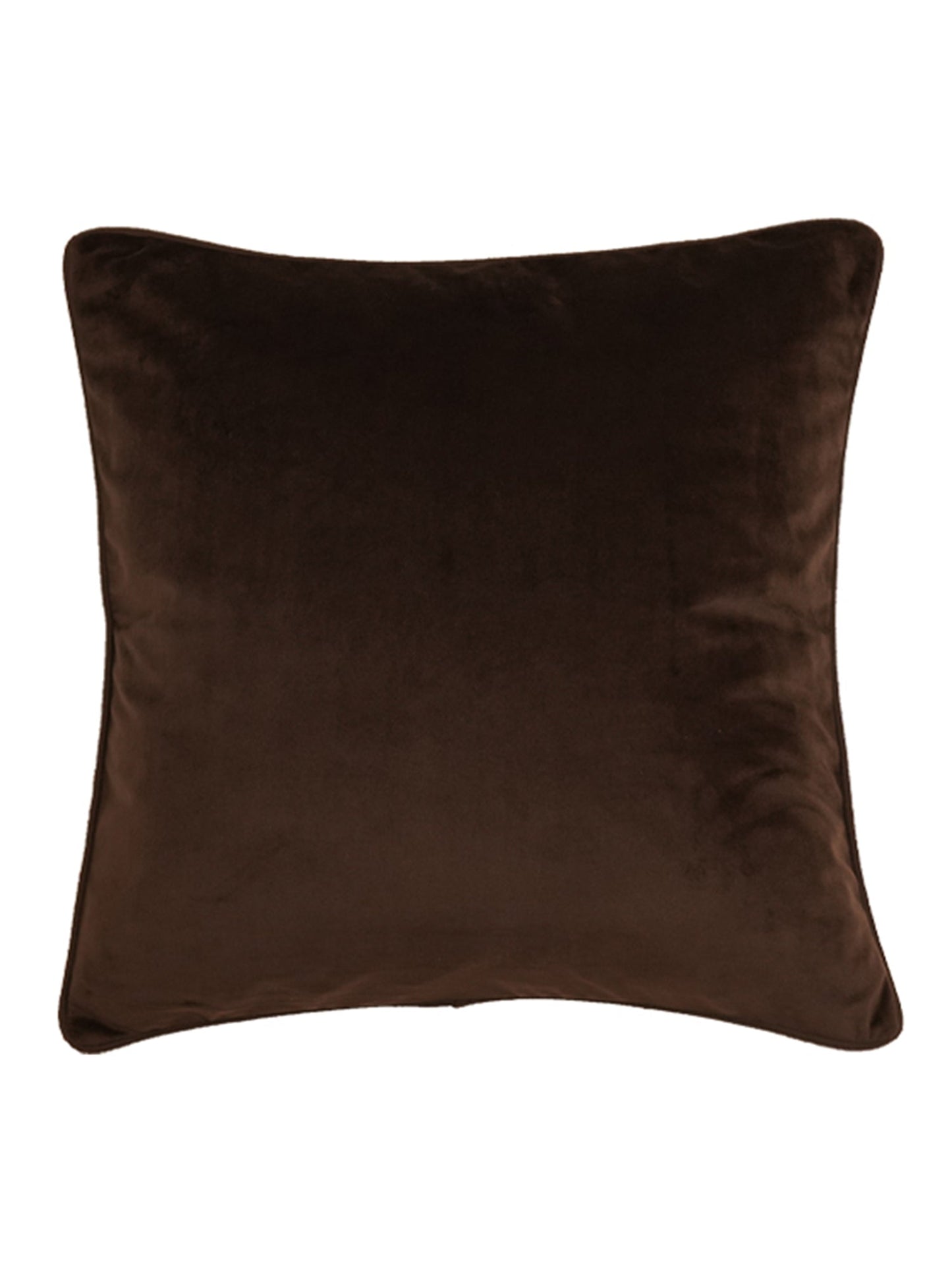 Cushion Cover Velvet  Brown - 16" X 16"