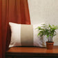 Technique Cushion Cover Cotton Blend Pintuck White Beige - 14" X 19"