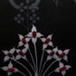 Embroidered Cushion Cover Velvet Floral Black - 12" X 22"
