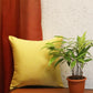 Embroidered Cushion Cover 100% Polyester  Gold Solid Plain  - 12" X 12"