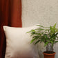 Embroidered Cushion Cover 100% Polyester  Gold Solid Plain  - 12" X 12"