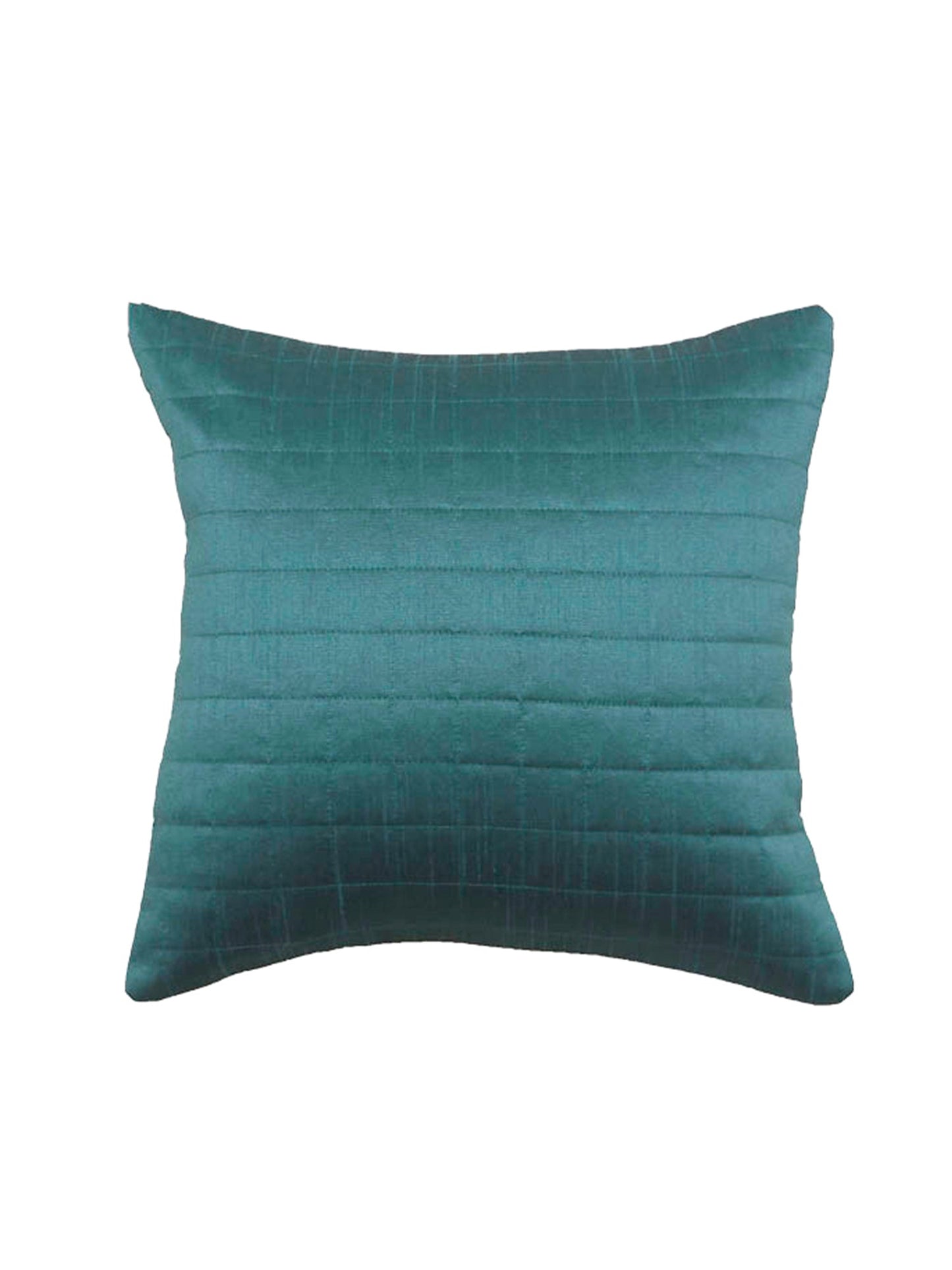 Technique Cushion Cover 100% Polyester Quilted Turquoise - 12" X 12"