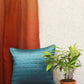 Technique Cushion Cover 100% Polyester Quilted Turquoise - 12" X 12"