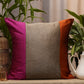 Cushion Cover Polyester Patchwork Pink And Orange - 20" X 20"