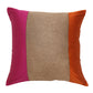 Cushion Cover Polyester Patchwork Pink And Orange - 20" X 20"