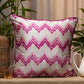 Co-ordinated Cushion Cover Set of 5 Polyester Off-White and Pink  - 20" X 20", 16" X 16", 12" X 22"