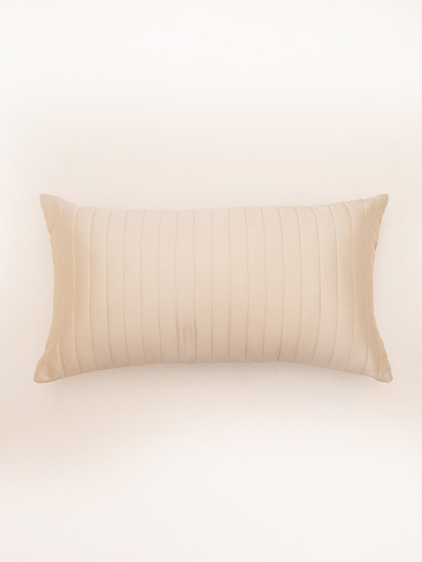 Polyester Stiped Off-White Cushion Cover, 12"X 22"