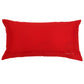 Embroidered Cushion Cover Polyester Patchwork Red - 12" X 22"