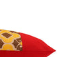 Embroidered Cushion Cover Polyester Patchwork Red - 12" X 22"
