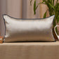 Sliver Polyester Silk Cushion Cover  - 12" X 22"