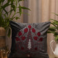 Embroidered Cushion Cover Polyester Grey - 12" X 22"