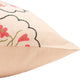 Cushion Cover Linen Silk Patchwork with Embroidery Off White - 20" X 20"