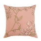 Cushion Cover Polycanvas Embroidered Floral Pink - 20" X 20"