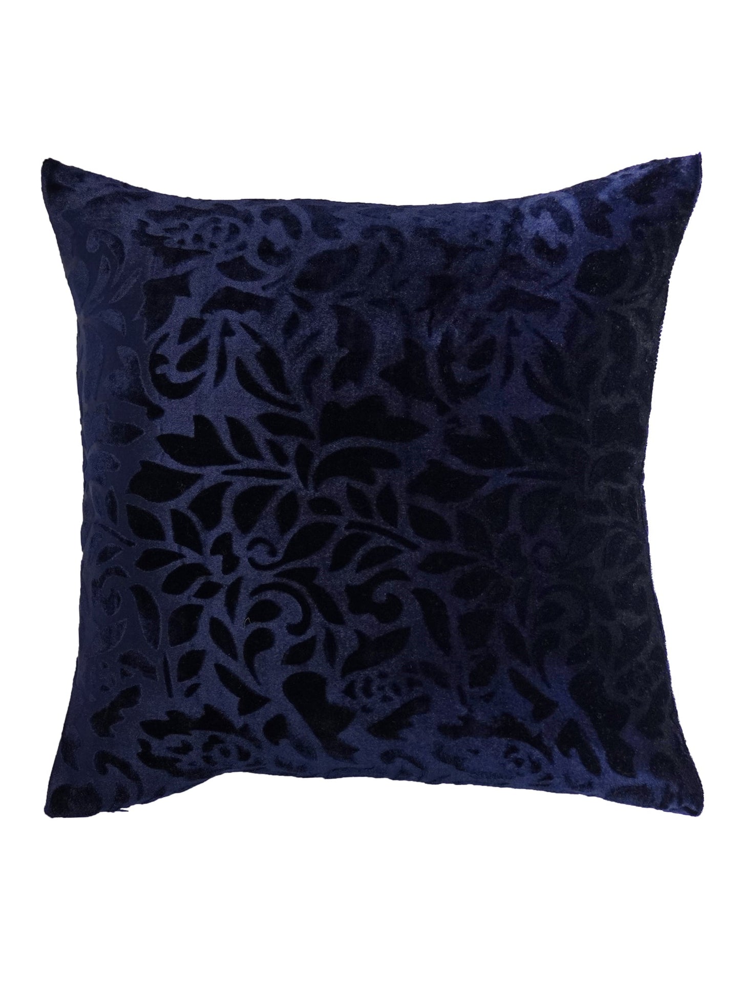Cushion Cover Velvet Floral Blue - 16" X 16"