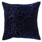 Cushion Cover Velvet Floral Blue - 16" X 16"
