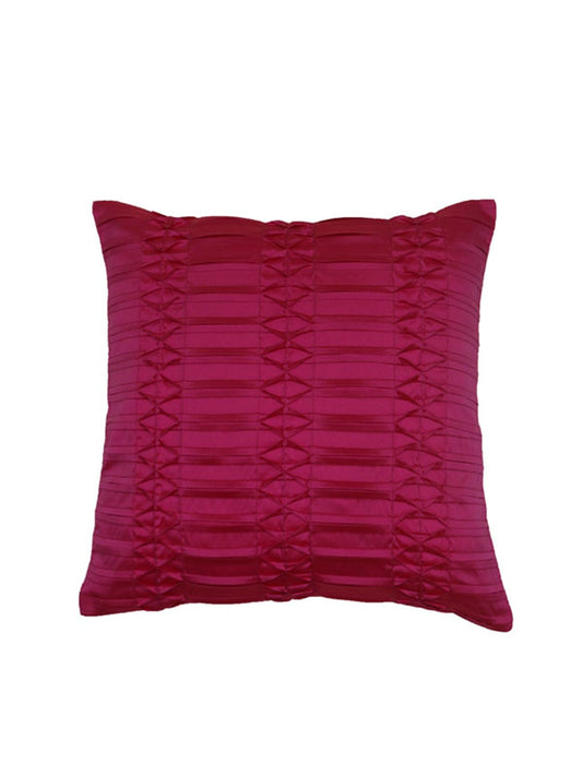 Technique Cushion Cover 100% Polyester Shell Pleated  Pink - 16" X 16"