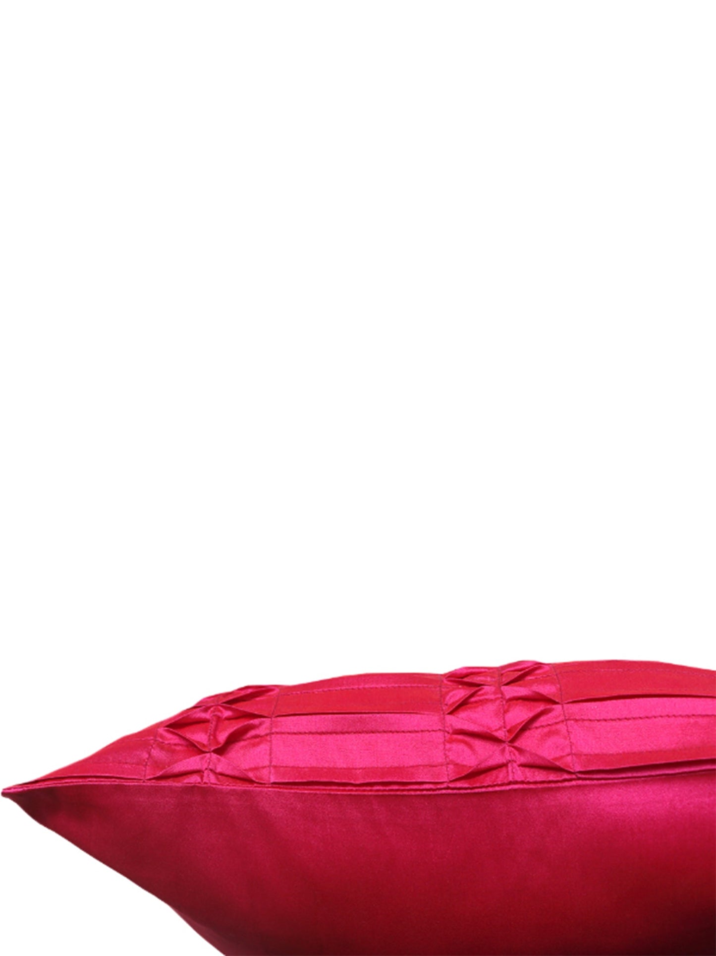 Technique Cushion Cover 100% Polyester Shell Pleated  Pink - 16" X 16"