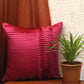 Technique Cushion Cover 100% Polyester One-Side Pleated Rose Pink - 16" X 16"