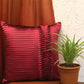 Technique Cushion Cover 100% Polyester One-Side Pleated Rose Pink - 16" X 16"
