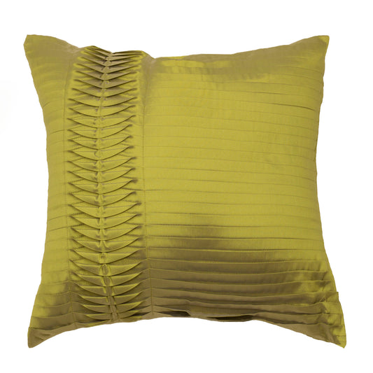 Technique Cushion Cover 100% Polyester One-Side Pleated Green - 16" X 16"