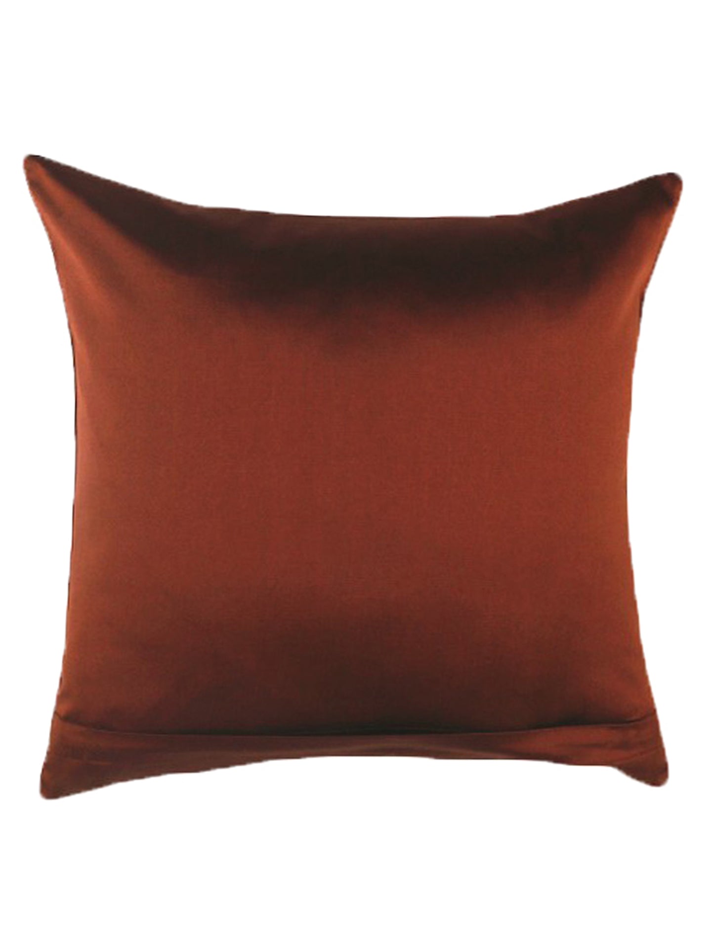 Technique Cushion Cover Set Of 3 100% Polyester Shell And Center Pleated Brown And Red  - 16" X 16"