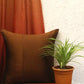 Pleating Cushion cover 100% Polyester Brown  - 16"X 16"