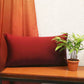 Technique Cushion Cover 100% Polyester Quilted Maroon - 12" X 22"