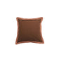 Cushion Cover Cotton Blend  Brown - 16" X 16"