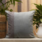 Embroidered Cushion Cover Cotton Blend  Teal - 16" X 16"