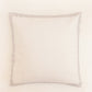 Embroidered Cushion Cover Cotton Linen  Striped White - 16" X 16"