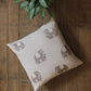 Embroidered Cushion Cover Cotton Blend  Beige - 16" X 16"