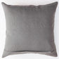 Embroidered Cushion Cover Cotton Linen  Striped  Dark Grey - 16" X 16"