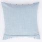 Embroidered Cushion Cover  Cotton Blend Striped Light Blue - 16"X16"