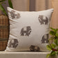 Embroidered Cushion Cover Cotton Blend  White - 16" X 16"