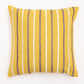 Embroidered Cushion Cover Cotton Blend Striped  Lime Green - 16" X 16"