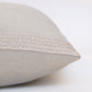 Embroidered Cushion Cover Polyester Blend  Beige - 16" X 16"