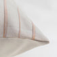 Embroidered Cushion Cover Polyester Blend Striped Light Beige - 16" X 16"