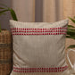 Embroidered Cushion Cover Cotton Blend  Beige - 16" X 16"