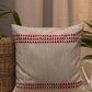 Embroidered Cushion Cover Polyester Blend Beige Beige - 16" X 16"