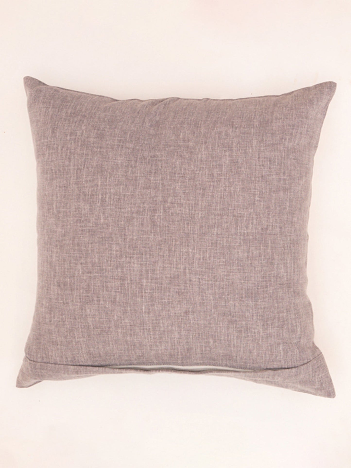 Embroidered Cushion Cover Cotton Blend  Grey - 16" X 16"