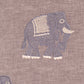 Embroidered Cushion Cover Cotton Blend  Grey - 16" X 16"