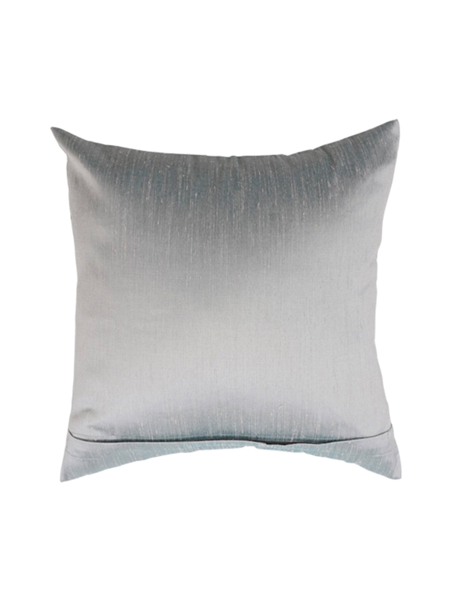 Embroidered Cushion Cover Polyester Blend Digital Printed Grey - 16" X 16"