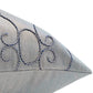 Embroidered Cushion Cover Polyester Blend Digital Printed Grey - 16" X 16"