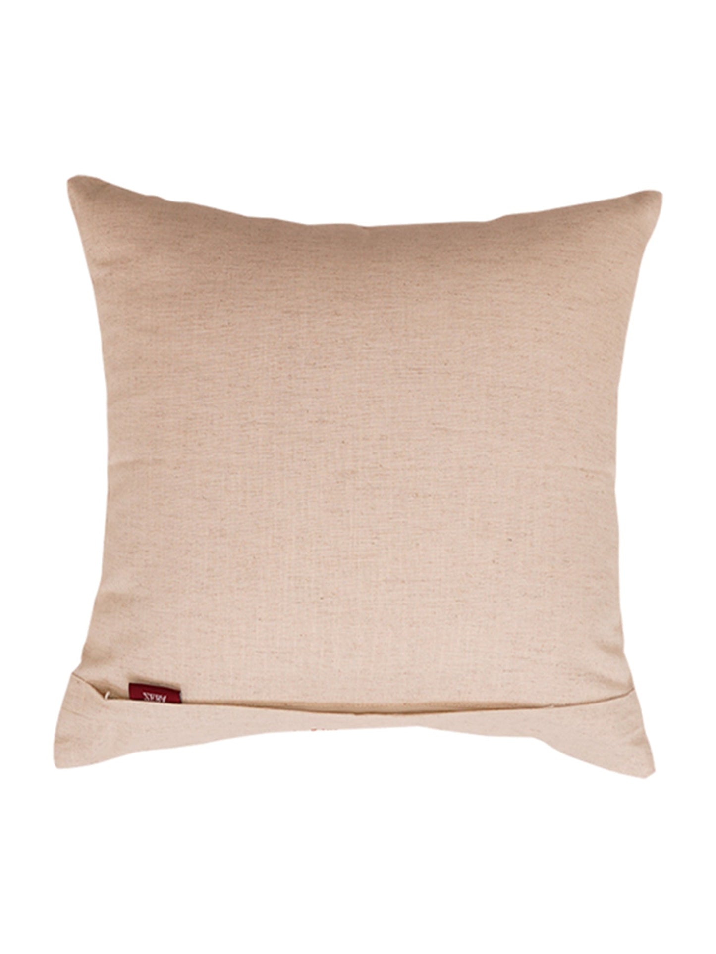 Embroidered Cushion Cover Cotton Blend  Off White - 16" X 16"