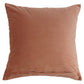 Embroidered Cushion Cover Velvet Peach Brown - 16" X 16"