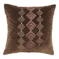 Embroidered Cushion Cover Cotton Blend & Polyester Blend Brown 0 - 16" X 16"
