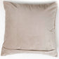 Embroidered Cushion Cover Velvet  Off White - 16" X 16"