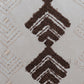 Embroidered Cushion Cover Velvet  Off White - 16" X 16"
