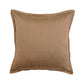 Cushion Cover Solid 100% Polyester FlangeBrown 16"X16"