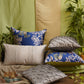 Co-ordinated Cushion Cover Set Of 5 Polyester Multi Embroidered Pleated - 20" X 20", 16" X 16", 12" X 22"